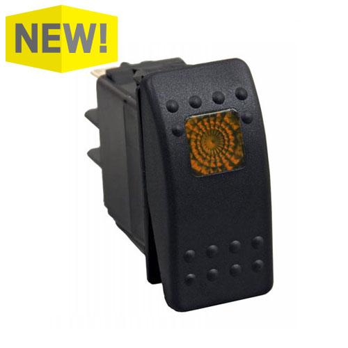 Tiger Lights LIGTLSW1-A LED Rocker/ Toggle Switch - Amber | MunroPowersports.com