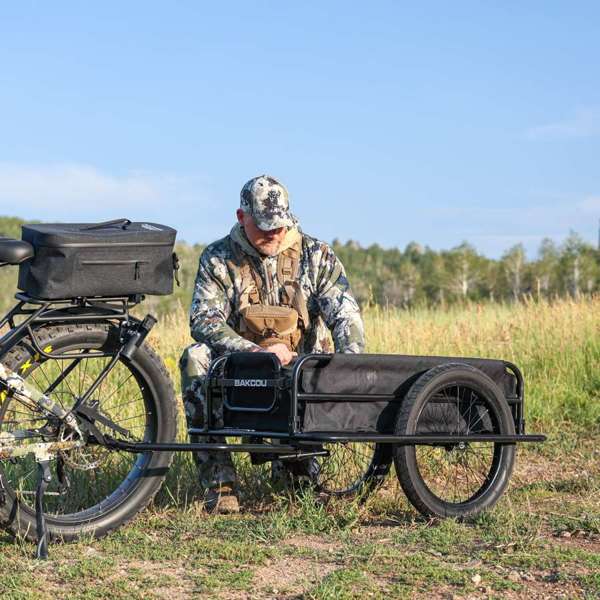 BAKCOU Folding Cargo eBike Trailer | MunroPowersports.com