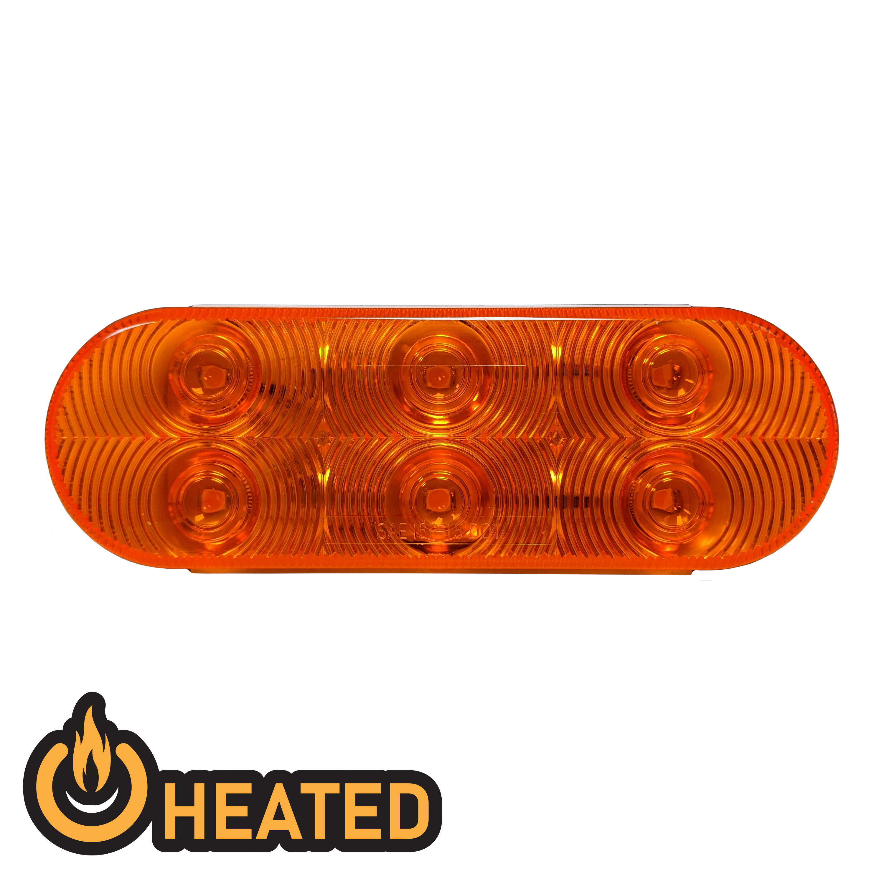 Uni-Bond LIGLED2238H-6A Heated LED 6" Oval Signal Lamp - Amber | MunroPowersports.com