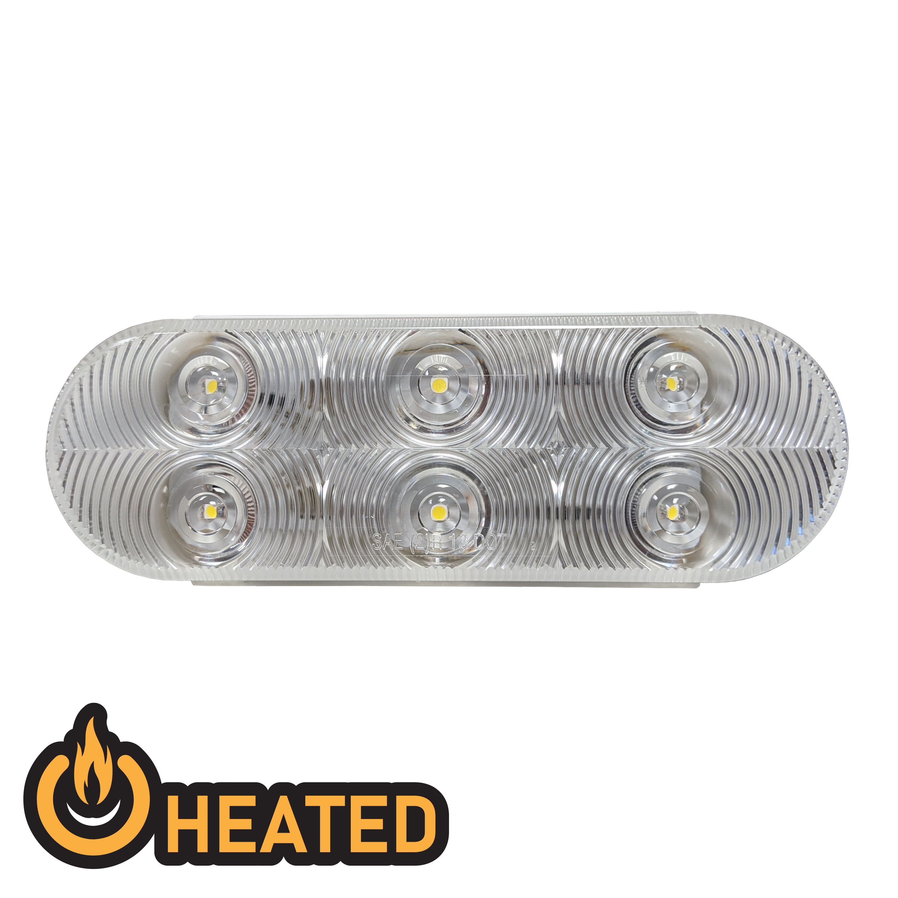 Uni-Bond LIGLED2238H-6C Heated LED 6" Oval Signal Lamp - Clear | MunroPowersports.com