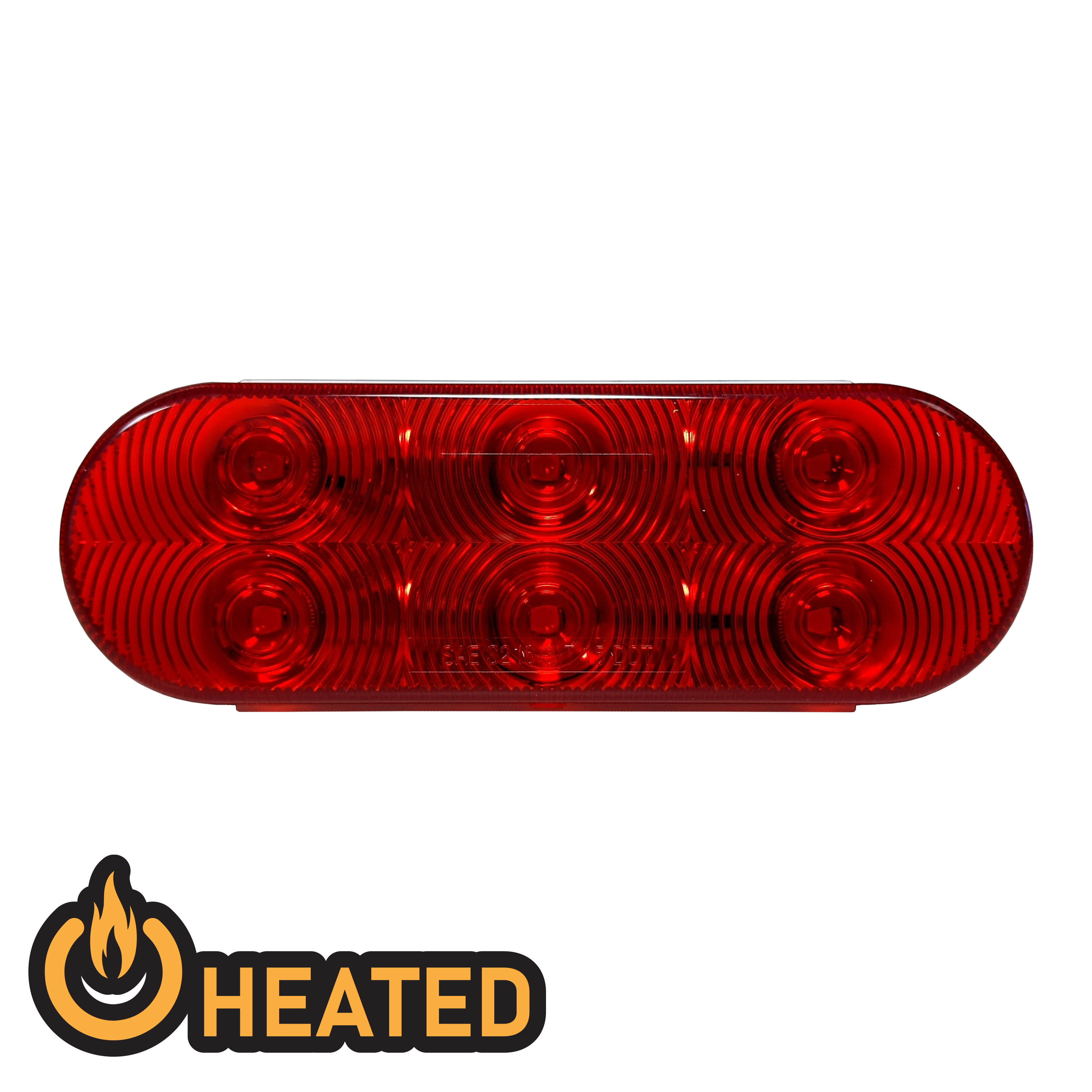 Uni-Bond LIGLED2238H-6R Heated LED 6" Oval Signal Lamp - Red | MunroPowersports.com