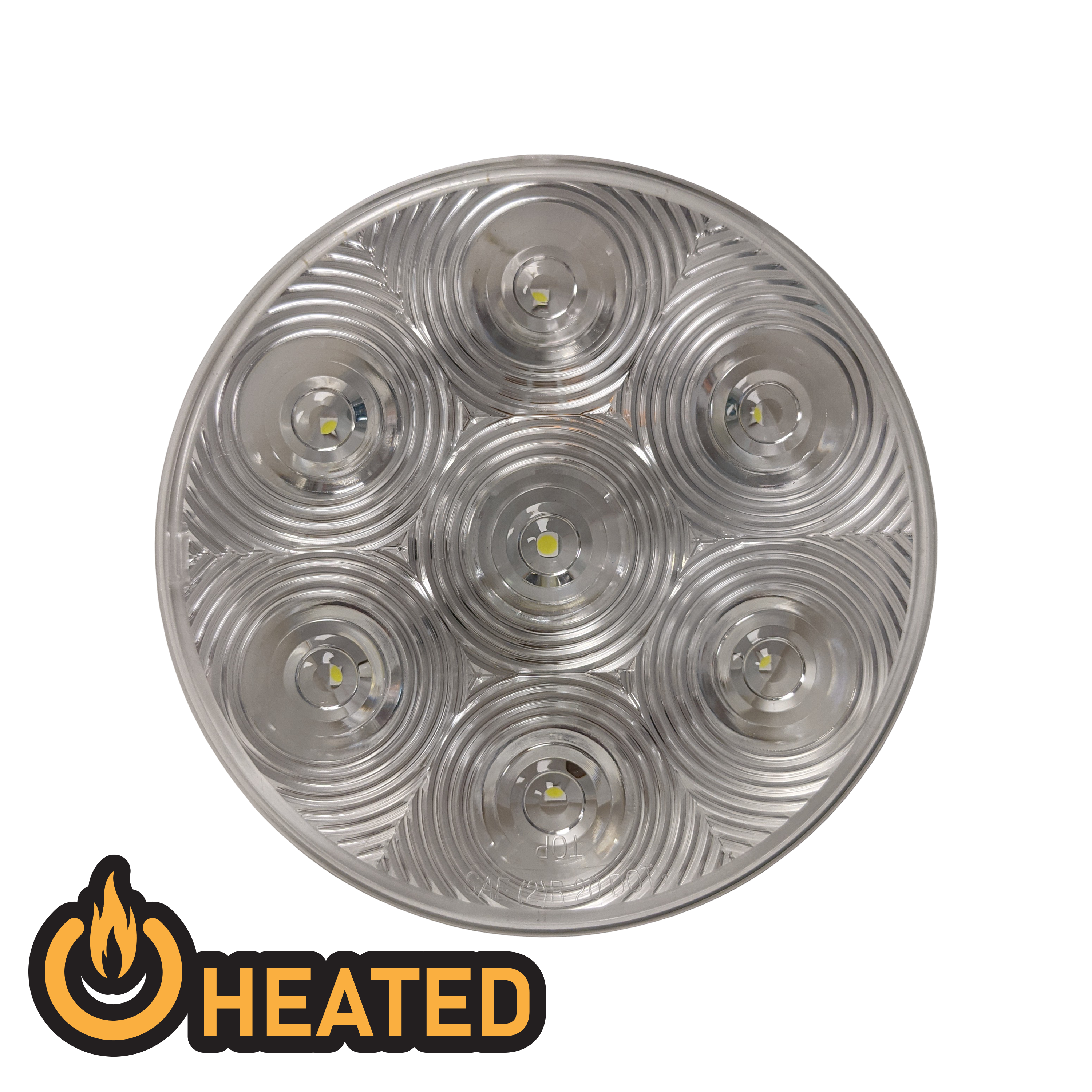 Uni-Bond LED4000H-7C Heated LED 4" Round Signal Lamp - Clear| MunroPowersports.com