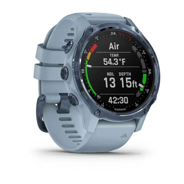 Garmin Descent Mk2S, Mineral Blue with Sea Foam Silicone Band - 010-02403-06 | MunroKennels.com