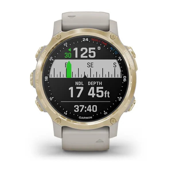 Garmin Descent Mk2S, Light Gold with Light Sand Silicone Band - 010-02403-00 | MunroKennels.com