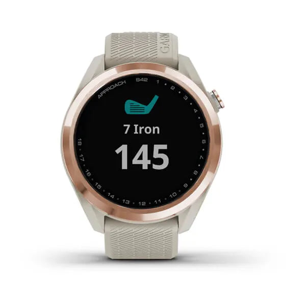 Garmin Approach S42, Rose Gold with Light Sand Band - 010-02572-12 | MunroKennels.com