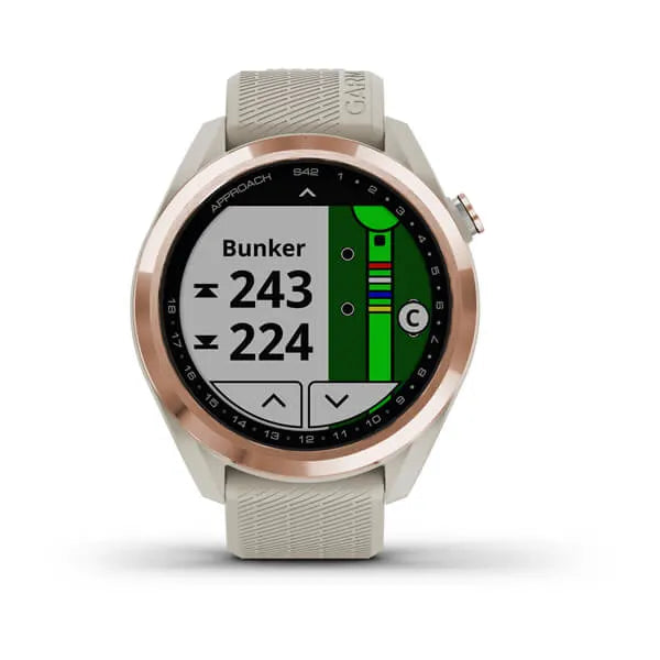 Garmin Approach S42, Rose Gold with Light Sand Band - 010-02572-12 | MunroKennels.com