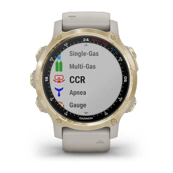 Garmin Descent Mk2S, Light Gold with Light Sand Silicone Band - 010-02403-00 | MunroKennels.com