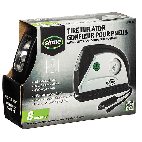 SLIME TIRE INFLATOR WITH LIGHT & GAUGE (42004)