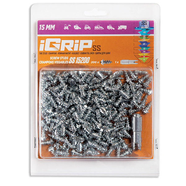 Igrip Shouldered Tire Studs 15MM 200Pk - 02-01150 | MunroPowersports.com