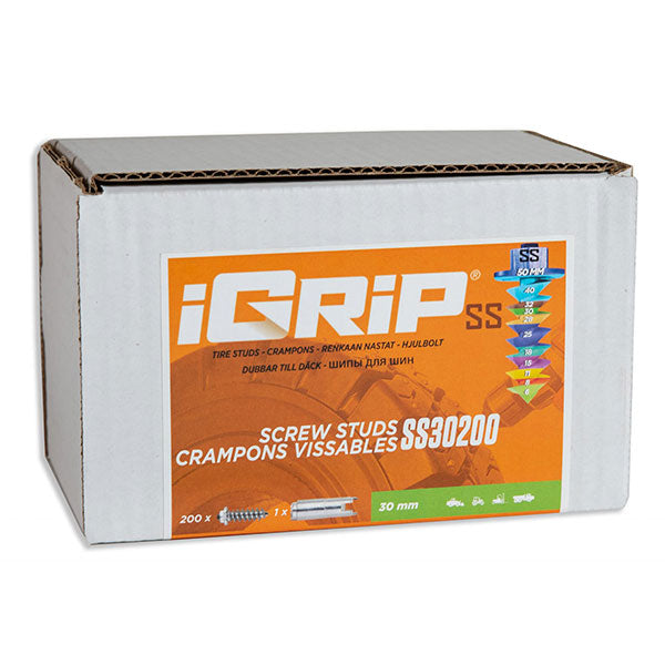 Igrip Shouldered Tire Studs 30MM 200Pk (SS-30200) | MunroPowersports.com