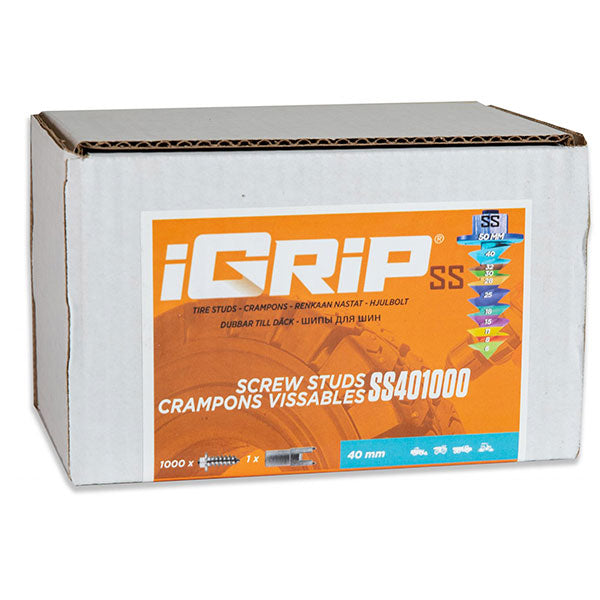 Igrip Shouldered Tire Studs 40MM 1000Pk (SS-401000) | MunroPowersports.com