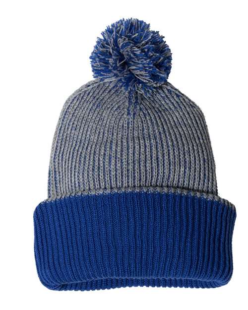 Sportsman 12" Knit Speckled Pom-Pom Beanie - SP70 | MunroPowersports.com
