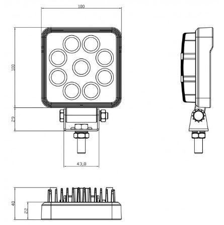 927S LED Square Work Light 10-20012/10-20013 BEST SELLER
