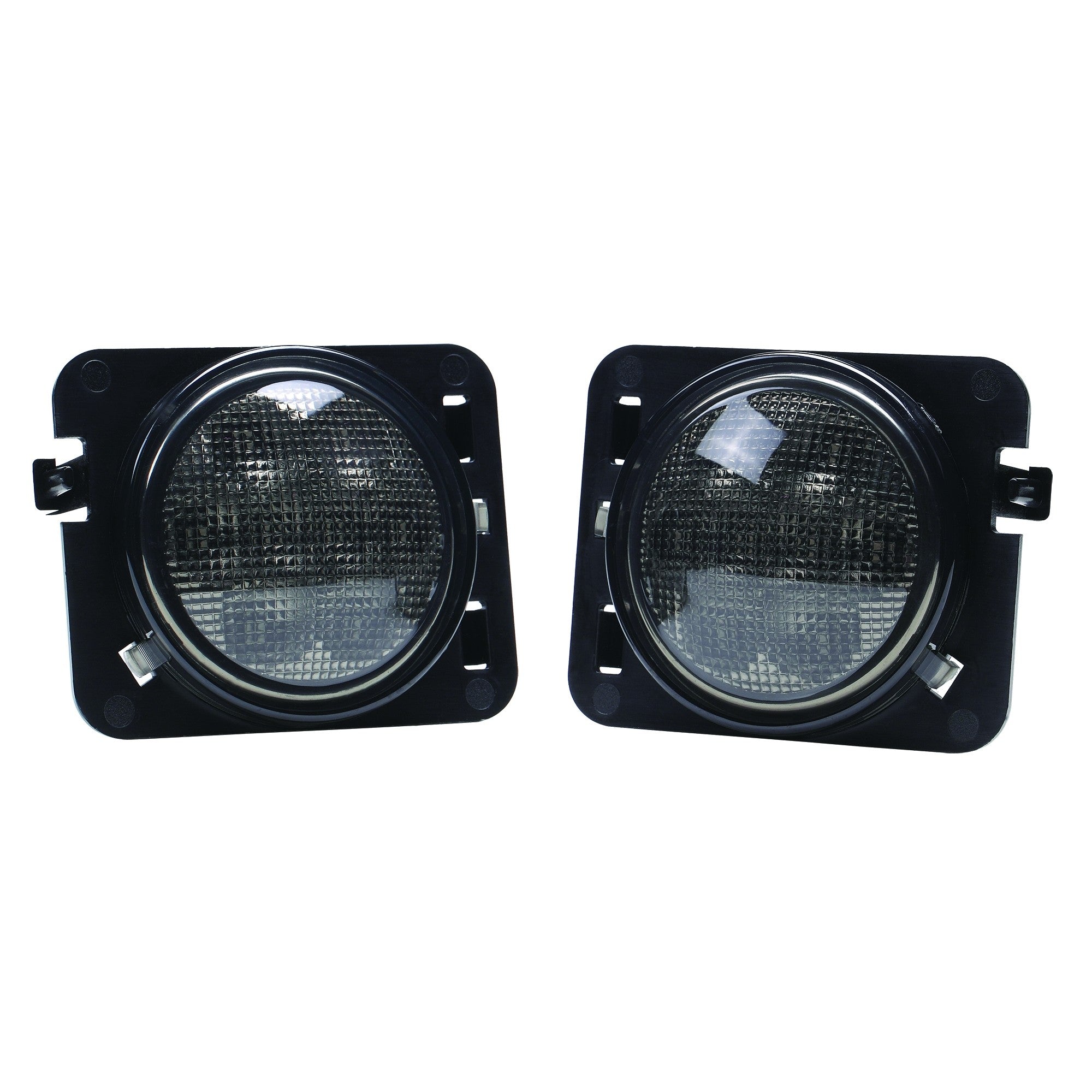  Jeep Wrangler Fender Turn Signal LED Light PAIR - Smoked 10-20174