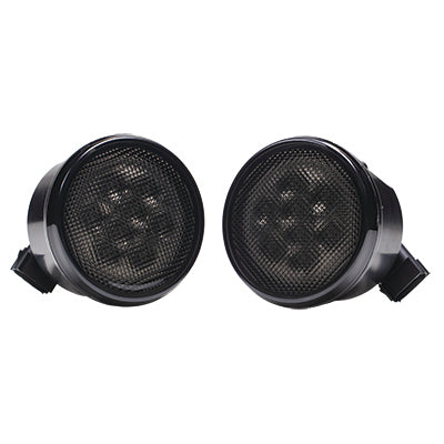 Jeep Wrangler Grille Turn Signal LED Lights- Smoked - PAIR 10-20175