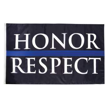 Rothco Honor & Respect Thin Blue Line Flag - 3' X 5'