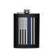 Rothco Stainless Steel Thin Blue Line Flag Flask - 1687 | MunroPowersports.com