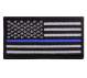Rothco Thin Blue Line Flag Patch - Iron On - 1709 | MunroPowersports.com