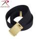 Rothco Military Web Belts - 74 Inches (Black / Gold Buckle) - 1724 | MunroPowersports.com