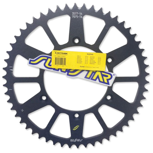 Sunstar Works Triplestar Aluminum Rear Sprocket (5-357754Bk) | MunroPowersports.com