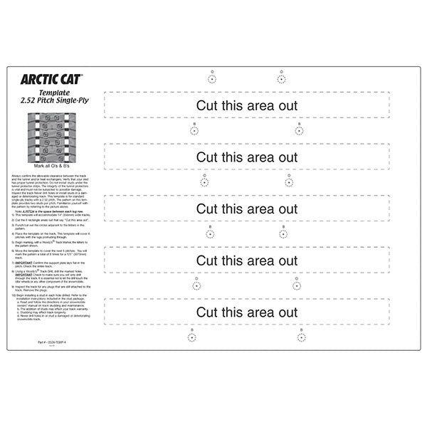 Woody's 1Ply 2.52 Template 14X121" (252A-Temp-4) | MunroPowersports.com