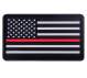 Rothco Rubber Thin Red Line Flag Patch - Hook Back - 2776 | MunroPowersports.com