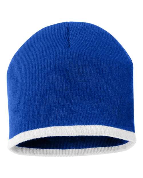 Sportsman 8" Bottom-Striped Knit Beanie - SP09 | MunroPowersports.com
