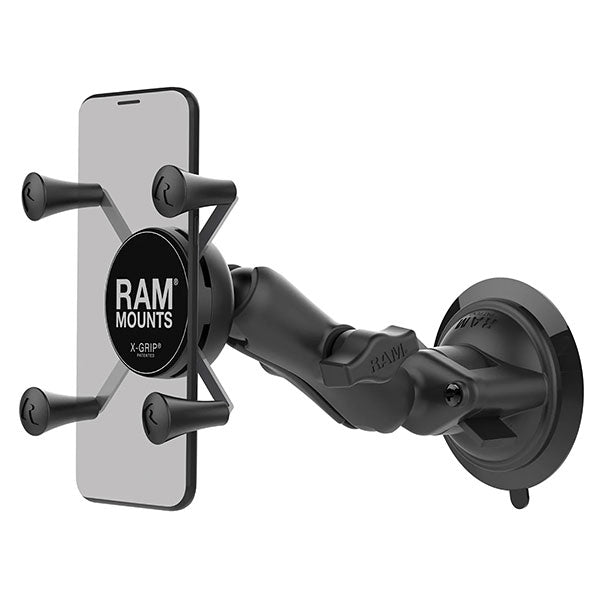 RAM MOUNTS TWIST-LOCK SUCTION CUP X-GRIP PHONE MOUNT (RAM-B-166-UN7)
