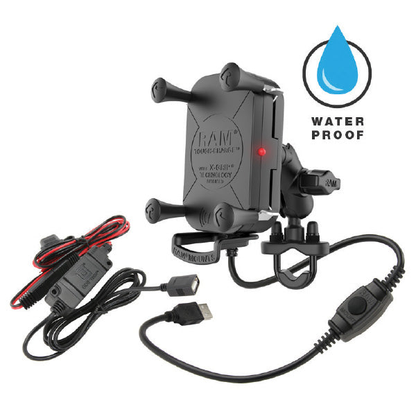 Ram Mounts Tough-Charge Wireless X-Grip (Ramb149Z-A-Un12W-V7M) | MunroPowersports.com