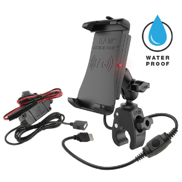 Ram Mounts Quick-Grip Wireless Charger (Ramb-400-A-Un14W-V7M) | MunroPowersports.com