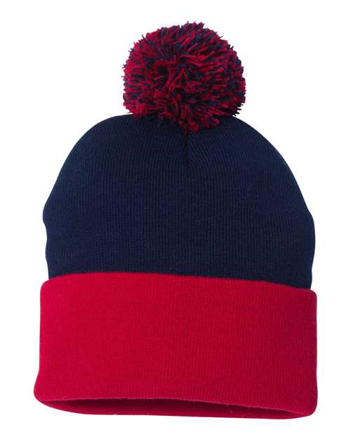 Sportsman Pom-Pom 12" Knit Beanie - SP15 | MunroPowersports.com