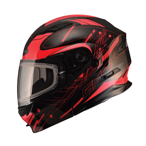 GMAX MD01 MODULAR HELMET SIZE XS RED DOUBLE LENS