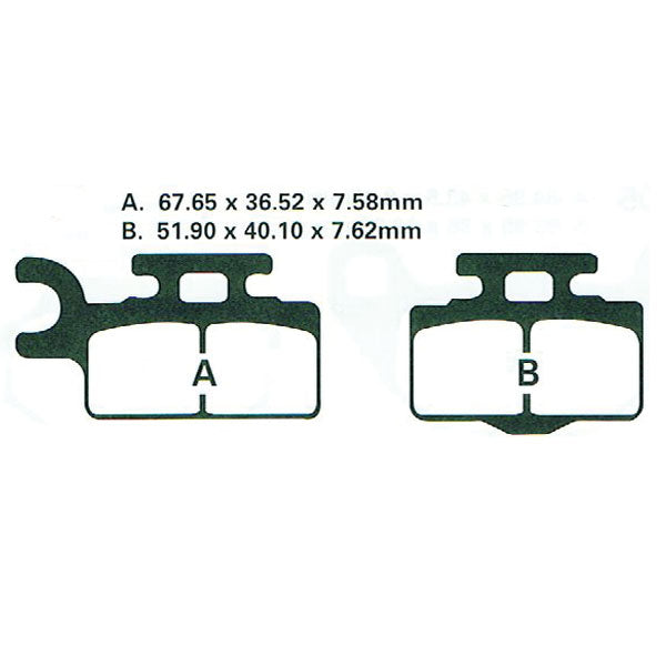 Rock Hard Full-Metal Brake Pad (MX-05307F) | MunroPowersports.com