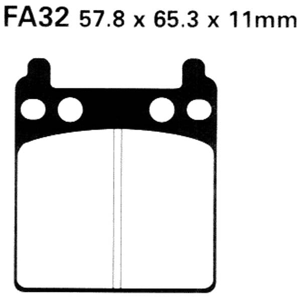 Rock Hard Semi-Metallic Brake Pad (Fa32) | MunroPowersports.com