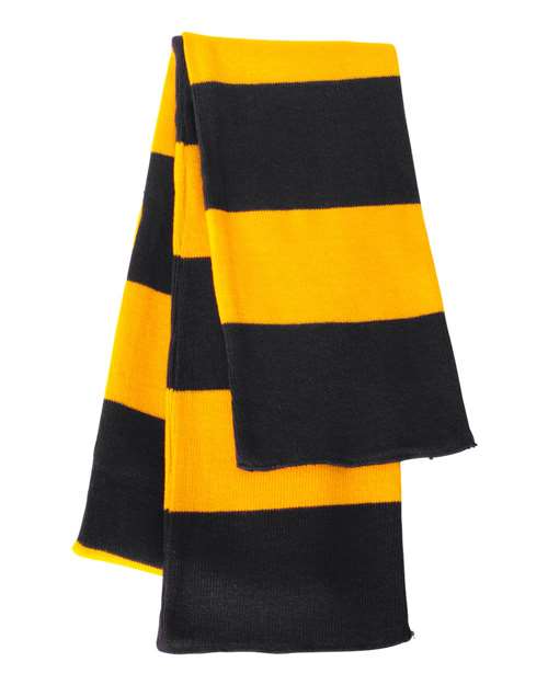 Sportsman Rugby-Striped Knit Scarf - SP02