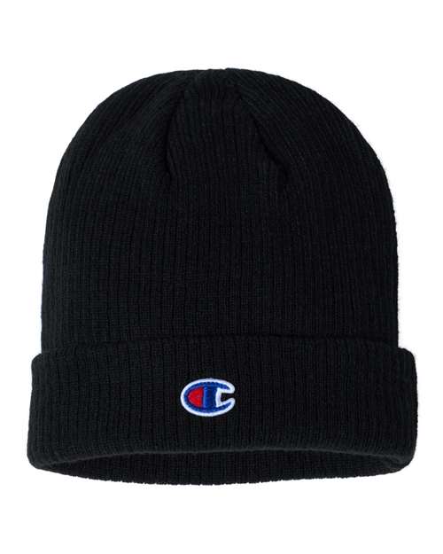 Champion Ribbed Knit Cuffed Beanie - CS4003 | MunroPowersports.com