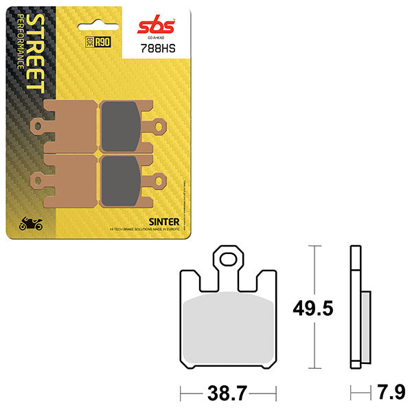 SBS PERFORMANCE HS SINTER FRONT BRAKE PAD (6250788108)