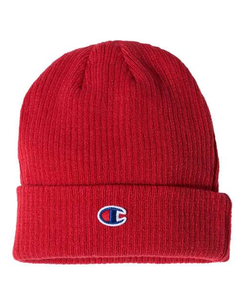 Champion Ribbed Knit Cuffed Beanie - CS4003 | MunroPowersports.com