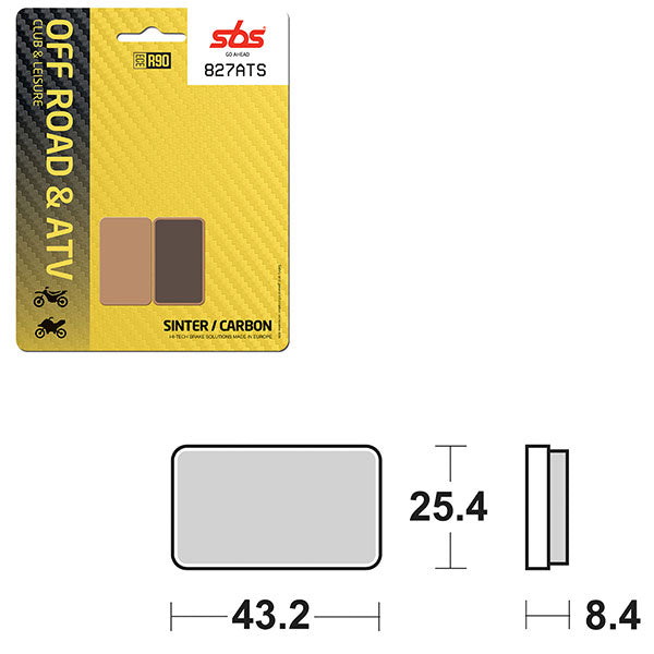 Sbs Atv/Utv Sinter Brake Pad (6460827108) - 827ATS | MunroPowersports.com