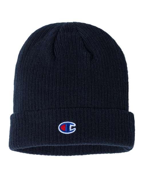 Champion Ribbed Knit Cuffed Beanie - CS4003 | MunroPowersports.com