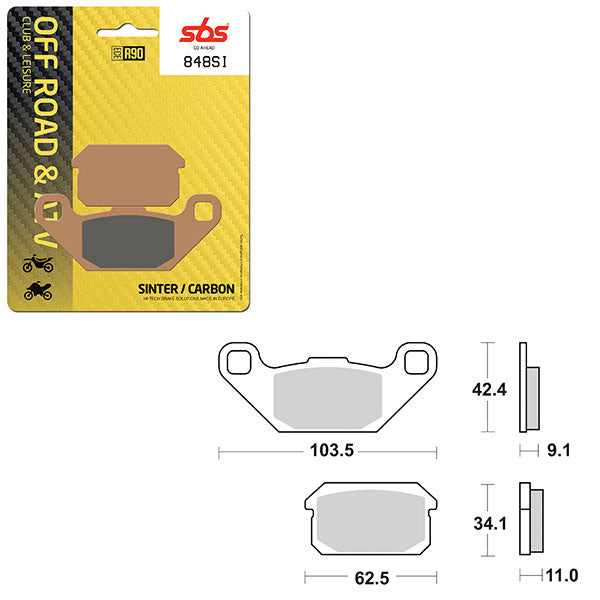 Sbs Atv/Utv Sinter Brake Pad (6240848108) - 848SI | MunroPowersports.com