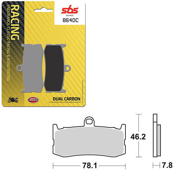 Sbs Dual Carbon Front For Race Use Only Brake Pad (6290864108) - 864DC | MunroPowersports.com