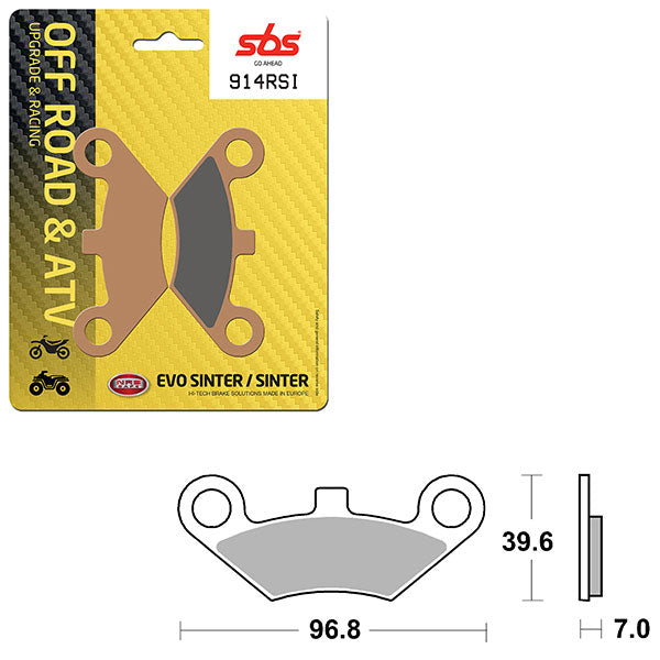 Sbs Atv/Utv Evo Sinter Brake Pad (6280914108) - 914RSI | MunroPowersports.com