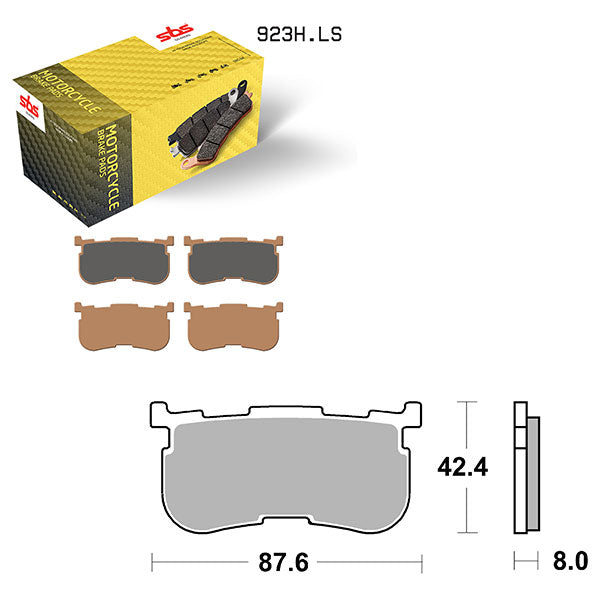 Sbs High Performance & No Dust Sinter Rear Brake Pad (6560923108) - 923H.LS | MunroPowersports.com