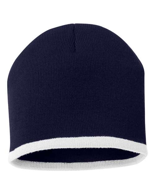 Sportsman 8" Bottom-Striped Knit Beanie - SP09 | MunroPowersports.com
