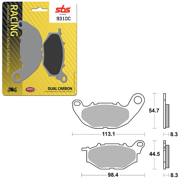 Sbs Dual Carbon Front For Race Use Only Brake Pad (6290931108) - 931DC | MunroPowersports.com