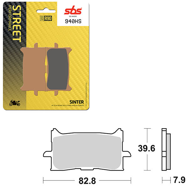Sbs Performance Hs Sinter Front Brake Pad (6250940108) - 940HS | MunroPowersports.com