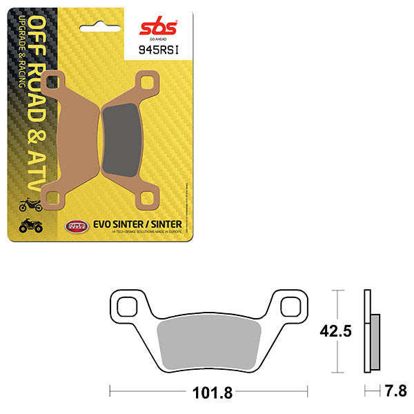 Sbs Atv/Utv Evo Sinter Brake Pad (6280945108) - 945RSI | MunroPowersports.com