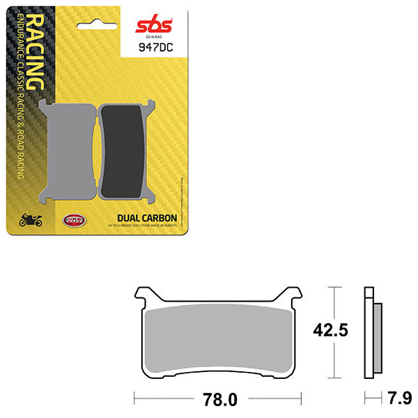 Sbs Dual Carbon Front For Race Use Only Brake Pad (6290947108) - 947DC | MunroPowersports.com