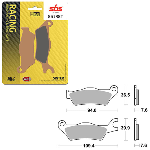 Sbs Road Racing & Trackdays Sinter Front Brake Pad (6470951108) - 951RST | MunroPowersports.com